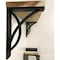 Ekena Millwork Miller Wrought Iron Bracket, (Triple center brace), Powder Coated Black 2"W x 10"D x 12"H BKTM02X10X12TMI - alternate 2
